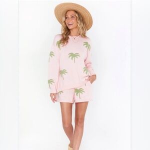 NWT Show Me Your MuMu Pink Palm Tree Sweater